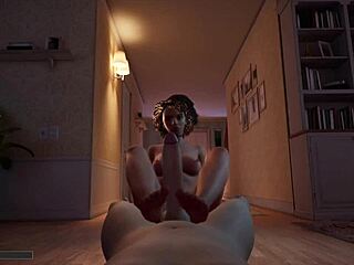 Staying Home With Ebony Girlfriend In Pov Creampie Action.