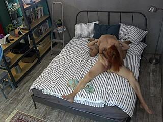 Mature man deepthroats teen step daughter in stockings!