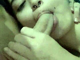 submissive esposa debora prado gives nightly blowjob before bed