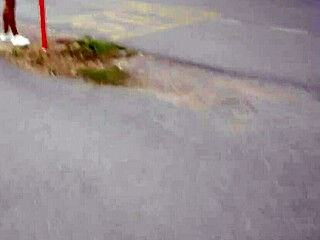 linda baker, the ebony latina with big ass and tits, gives a blowjob in public for the agent.