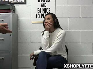 Madi Laine caught shoplifting, begs officer Rusty Nails, Please, just take me instead!