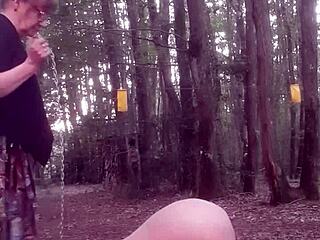 Hey, Watch Me Dominate My Slave Outdoors!