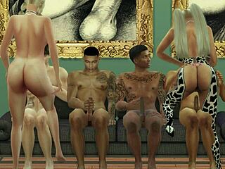 Nevaeh and Paula getting gangbanged by big black cocks?