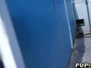 Hot teen Tracy Anderson gets fucked hard in a public spot!