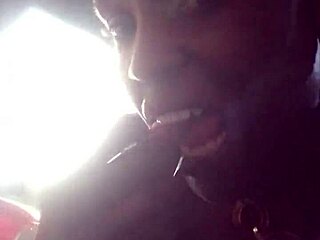 Eating with a black African lady