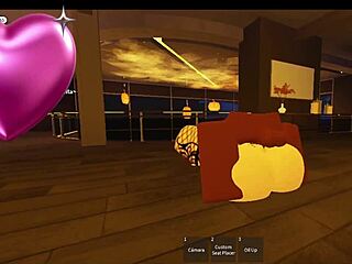 Snowbunny meets a big black man in Roblox for a rough, intense, and exciting virtual encounter with a monster sized avatar