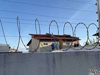 Caught my hot neighbor playing in her backyard with a sex machine - drii cordeiro