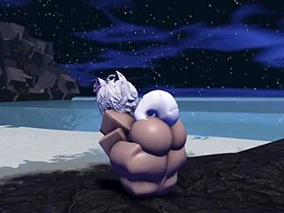 Roblox Slut Caught and Banged Doggy-Style on Public Beach