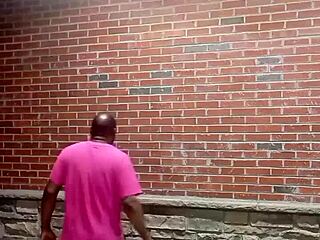 enjoy a private strip tease for free while faced backwards in 70 degree weather