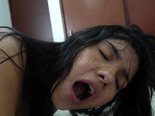 big ass latina camila henao shares bed. her friend and stepbrother join for wild doggystyle and squirting.