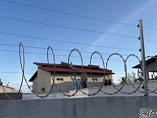 Caught my hot neighbor playing in her backyard with a sex machine - drii cordeiro