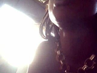 Eating with a black African lady