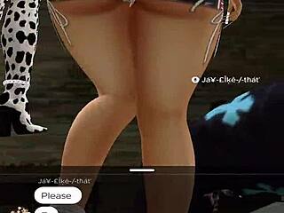 my big booty latina bitch twerks at party.