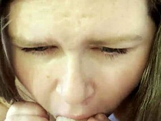 Sexy BBW Poppy Cohen Sucks Cock in POV. Her big tits and ass bounce wildly.