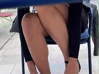 Risky public flashing with TikTok influencer