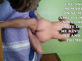 Wife cuckolds husband with best friend, gets fucked without condom, gives ass