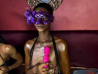 Two Slim Teens Tease and Play Before a Wild Foursome with Huge Black Cocks, OMG!