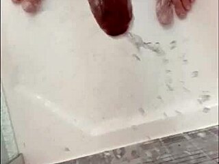 showering my dick with blonde bodybuilder