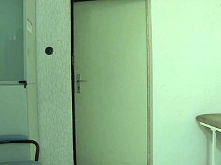 Rear end vaccination with her on her knees