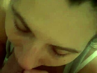 betty is deepthroating, showing off her boobs and tits in this intense scene