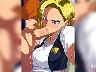 Android 18 Performs Detailed Blowjob On Monster Cock In Horny Hentai Anime Scene