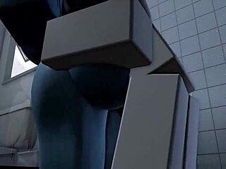 فتاة زرقاء تختبر نيكا شديدا وإطلاق سائل