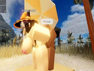 Elaina F pounds the Robloxian witch roughly