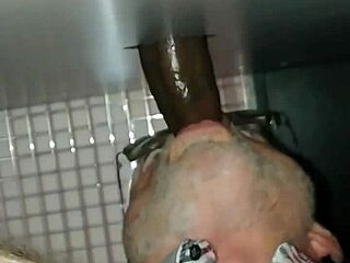 This guy tackled a huge cock through a gloryhole like a champ. It was a wild ride!
