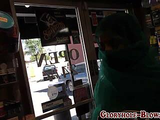 Arab Babe Sucks Huge Black Rod Dry