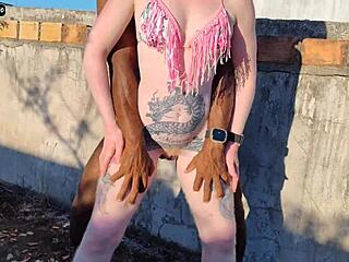 Whore Licks Big Black Cock Ass