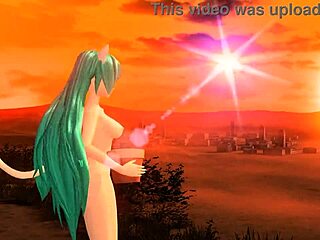 Hatsune Miku in full nude cat costume mod