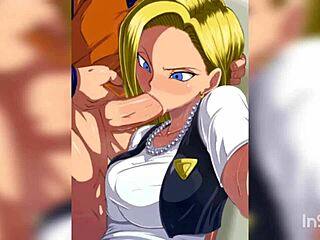 Android 18 Performs Detailed Blowjob On Monster Cock In Horny Hentai Anime Scene