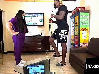 Big Titty Nurse Craves Huge Dick in Steamy Interracial Encounter. Her Patient Becomes Her Lover.