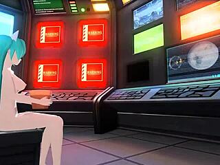 Hatsune Miku in full nude cat costume mod