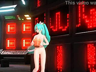 Hatsune Miku in full nude cat costume mod