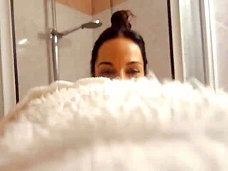 Out of the shower, ready for that huge cock waiting?