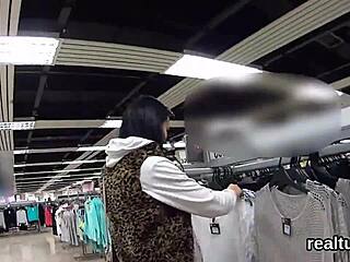 luscious czech chick gets seduced at the mall and pounded hard in steamy pov action