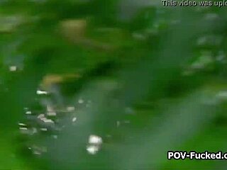 Punishing sexy neighbor poolside for sneaking in, fucking blonde in POV outdoor hardcore