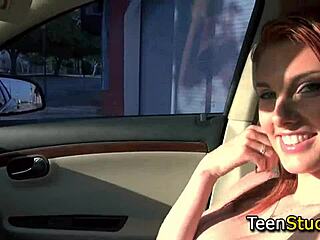 Redhead Teen Babe Sucks Hard in POV Hitchhiker Adventure for Wild European Fun