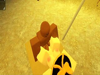 Elaina F pounds the Robloxian witch roughly