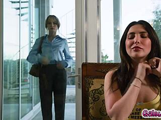 Bratty Jane Wilde gets spanked hard by sitter Lilly Bell for rule-breaking.