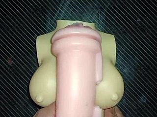 in a trio, kissy and dolly engage in blowjob and anal sex from mouth to ass, ending with cum on tits, featuring amateurs and real doll close-ups