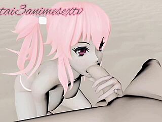 Anime adventure with favorite mistress and her friend in a dance and fun scenario.