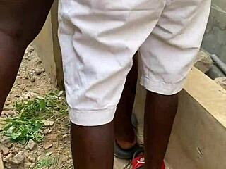 he gave the milf housewife a hot short fuck outdoors, bending her over.