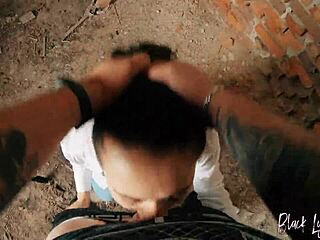 pov long-haired teen gets rough treatment in abandoned building