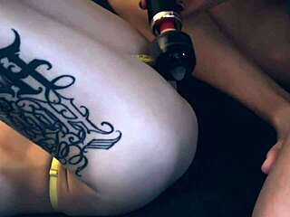 This bitch controls you with her pussy and feet! Suck her tits and lick her toes!