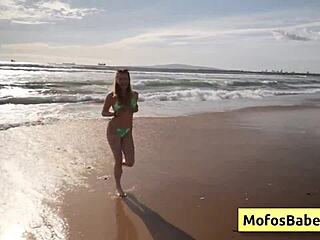 Naughty natural busty blonde teen 18+ sahara skye suck her friends dick charles dera and reveal her boobs at the beach