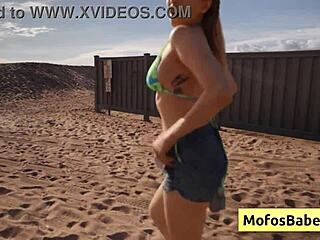 Naughty natural busty blonde teen 18+ sahara skye suck her friends dick charles dera and reveal her boobs at the beach