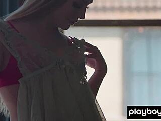 hot blonde teen strips and fingers wet pussy