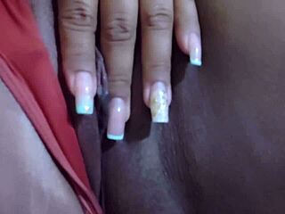 Girl shakes her big ass in lingerie, getting her pussy wet with cum and toys